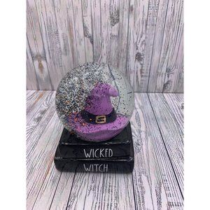Rae Dunn Halloween Wicked Witch Globe Witches Hat Purple and Black